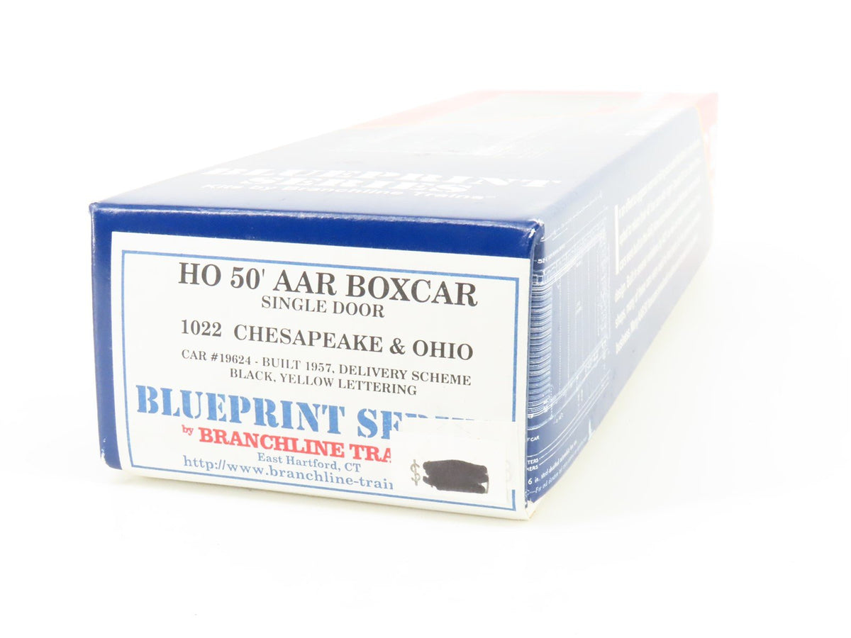 HO Scale Branchline Blueprint Series 1022 C&amp;O 50&#39; Single Door Boxcar #19624 Kit