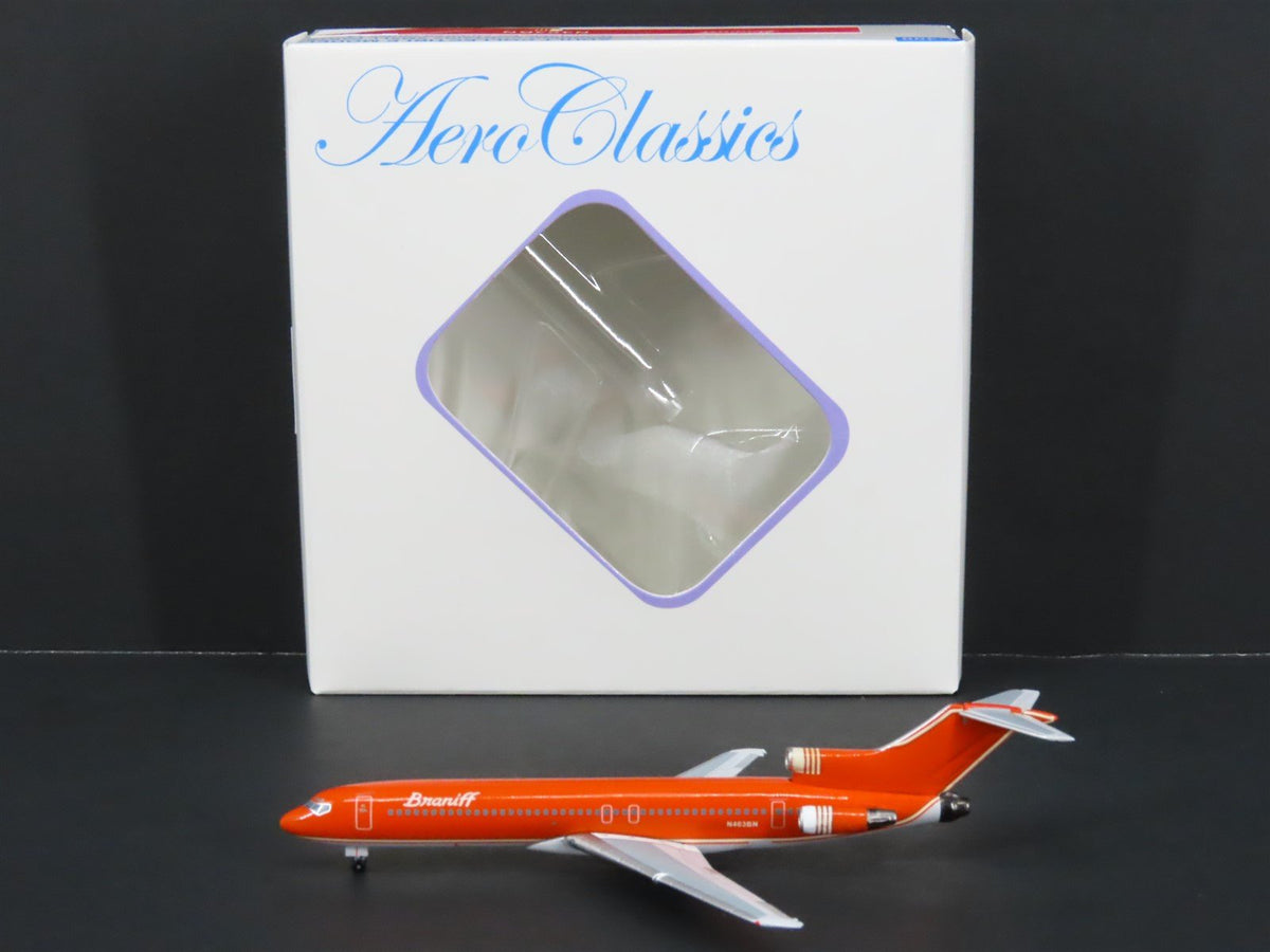 1:400 Scale Aero Classics Die-Cast Braniff Boeing B-727-227 Aircraft N463BN