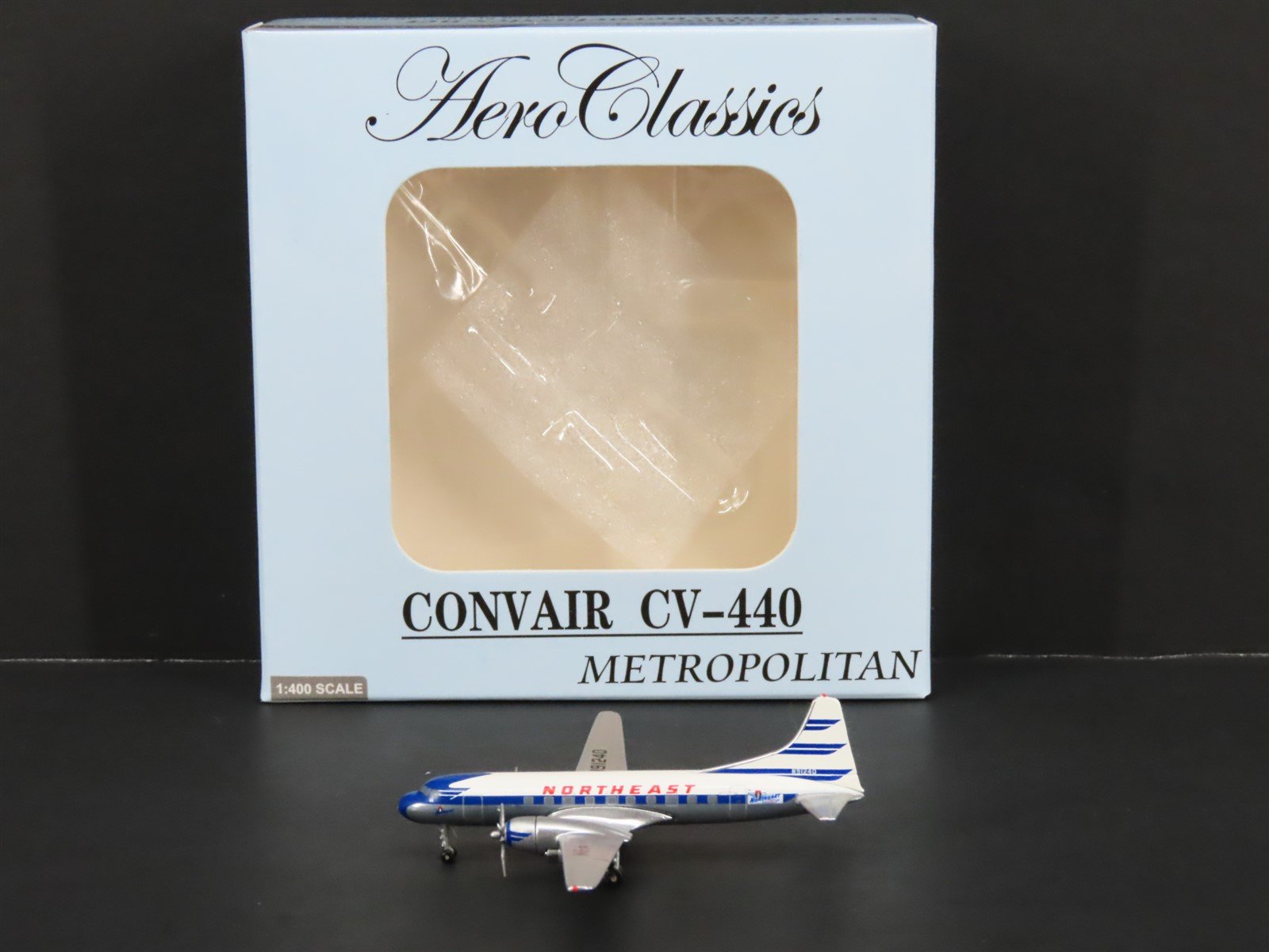 1:400 Scale Aero Classics Die-Cast Northeast Convair CV-240-13 Aircraft N91240