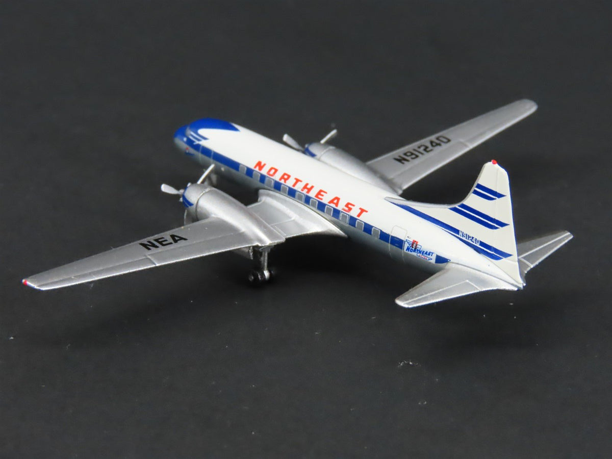 1:400 Scale Aero Classics Die-Cast Northeast Convair CV-240-13 Aircraft N91240