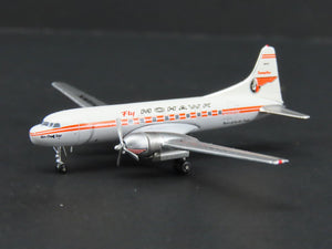 1:400 Scale Aero Classics Die-Cast Mohawk Convair CV-440 Aircraft N1013C