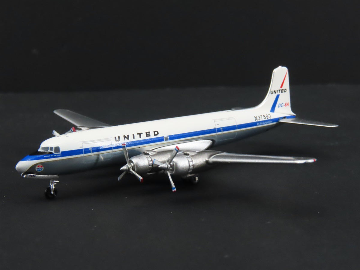 1:400 AeroClassics Die-Cast United Airlines Douglas DC-6A Airliner N37593