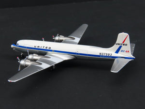 1:400 AeroClassics Die-Cast United Airlines Douglas DC-6A Airliner N37593