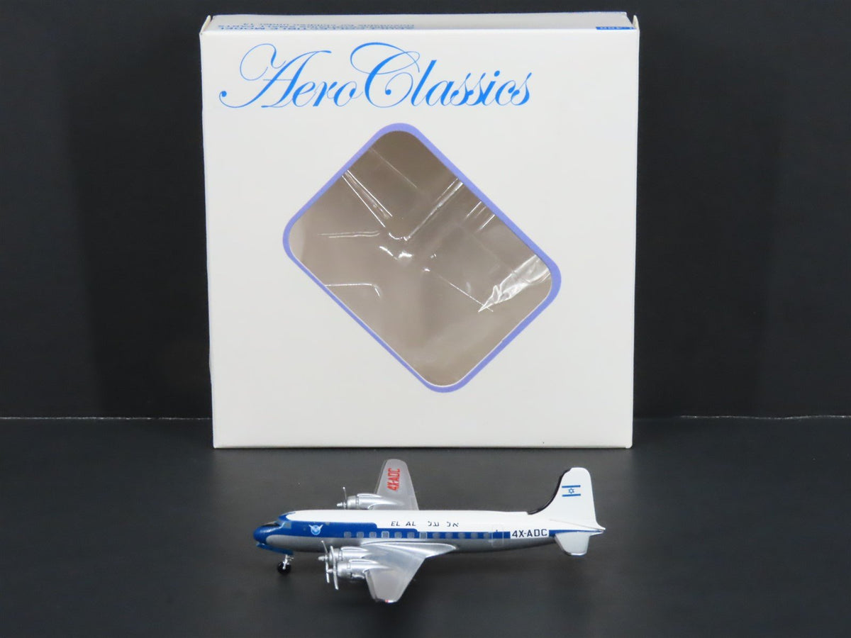 1:400 Scale Aero Classics Die-Cast EL AL McDonnell Douglas DC-4 Aircraft 4X-ADC