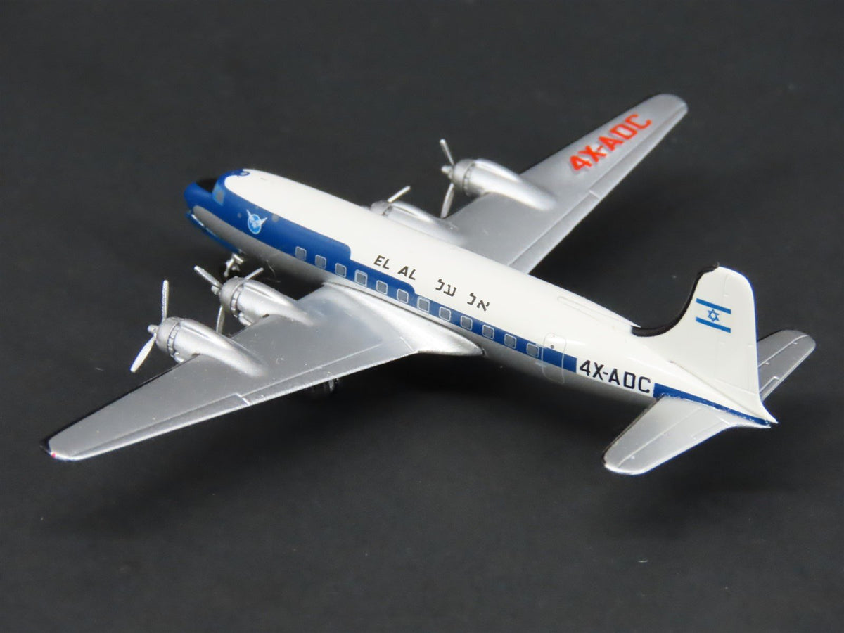 1:400 Scale Aero Classics Die-Cast EL AL McDonnell Douglas DC-4 Aircraft 4X-ADC