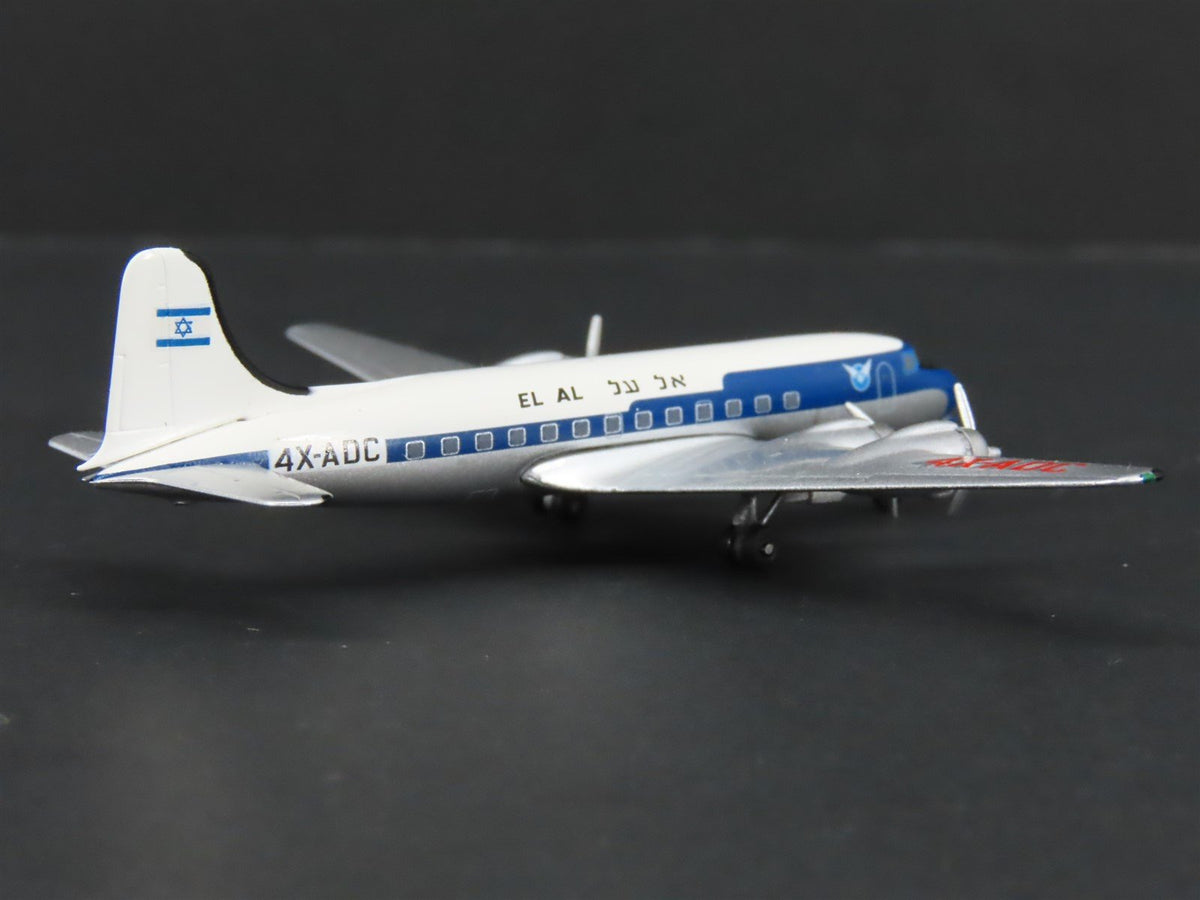 1:400 Scale Aero Classics Die-Cast EL AL McDonnell Douglas DC-4 Aircraft 4X-ADC