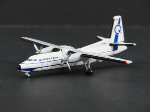 1:400 Scale Aero Classics Die-Cast Quebecair Fairchild F-27 Aircraft CF-QBL