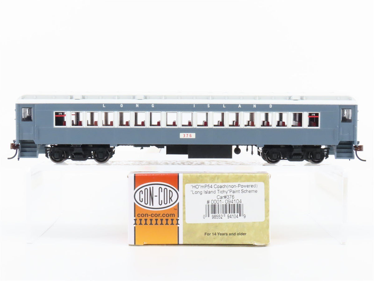 HO Con-Cor 0001-094104 LIRR &quot;Tichy&quot; Coach mP54 Passenger #376 - Unpowered