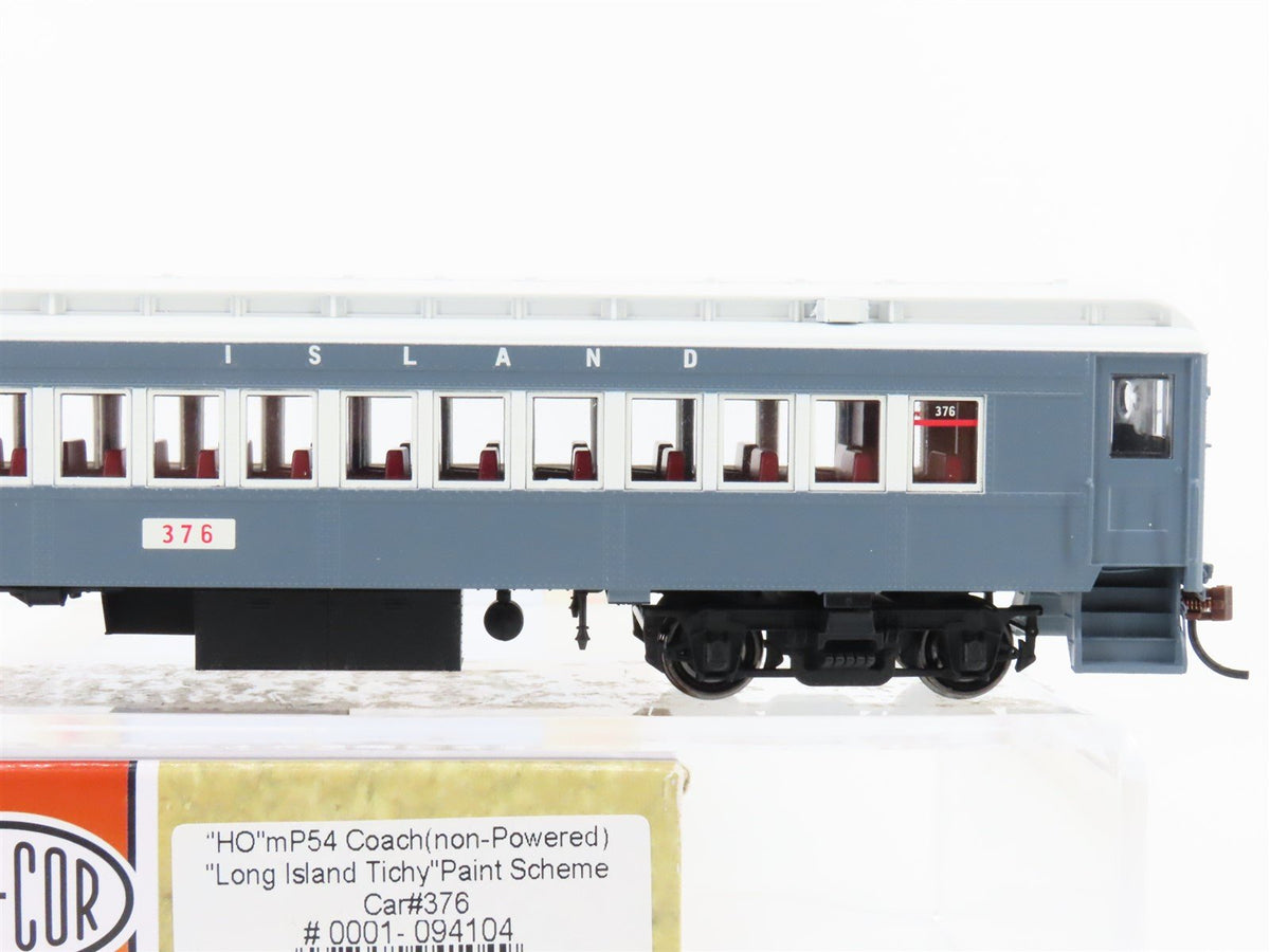 HO Con-Cor 0001-094104 LIRR &quot;Tichy&quot; Coach mP54 Passenger #376 - Unpowered