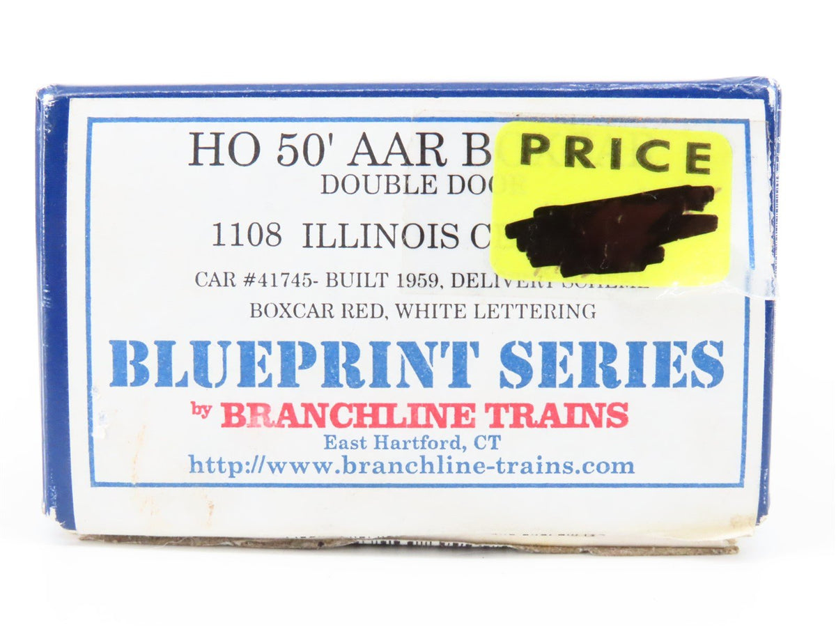 HO Scale Branchline Blueprint Kit #1108 IC Illinois Central Boxcar #41745