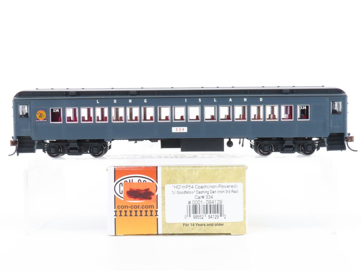 HO Con-Cor 0001-094129 LIRR &quot;Dashing Dan&quot; Coach mP54 Passenger #334 - Unpowered