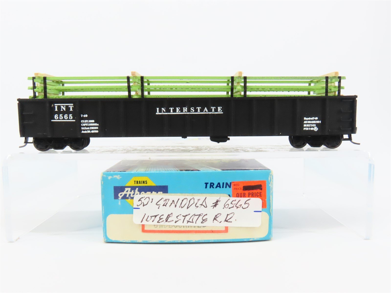 HO Scale Athearn INT Interstate 50' Gondola Car #6565 Pro Custom w/ Load