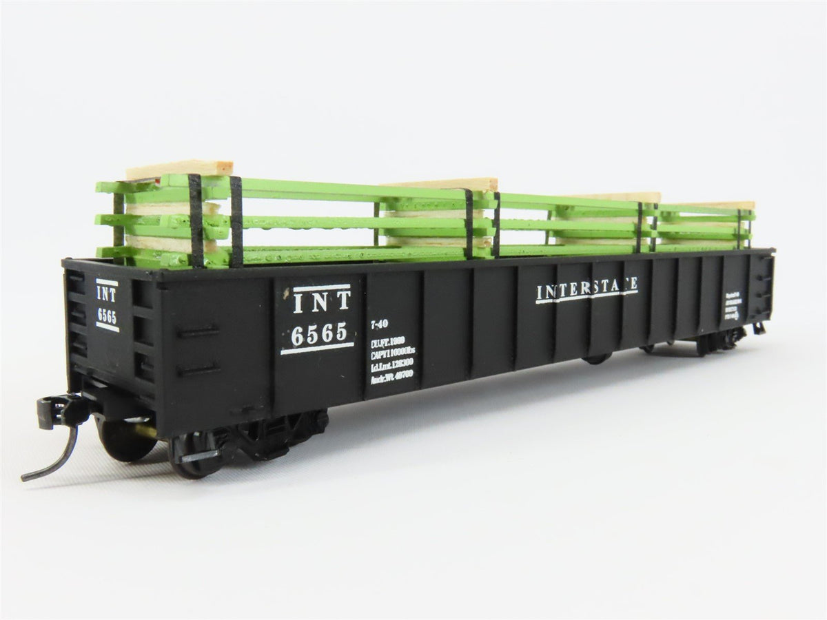 HO Scale Athearn INT Interstate 50&#39; Gondola Car #6565 Pro Custom w/ Load