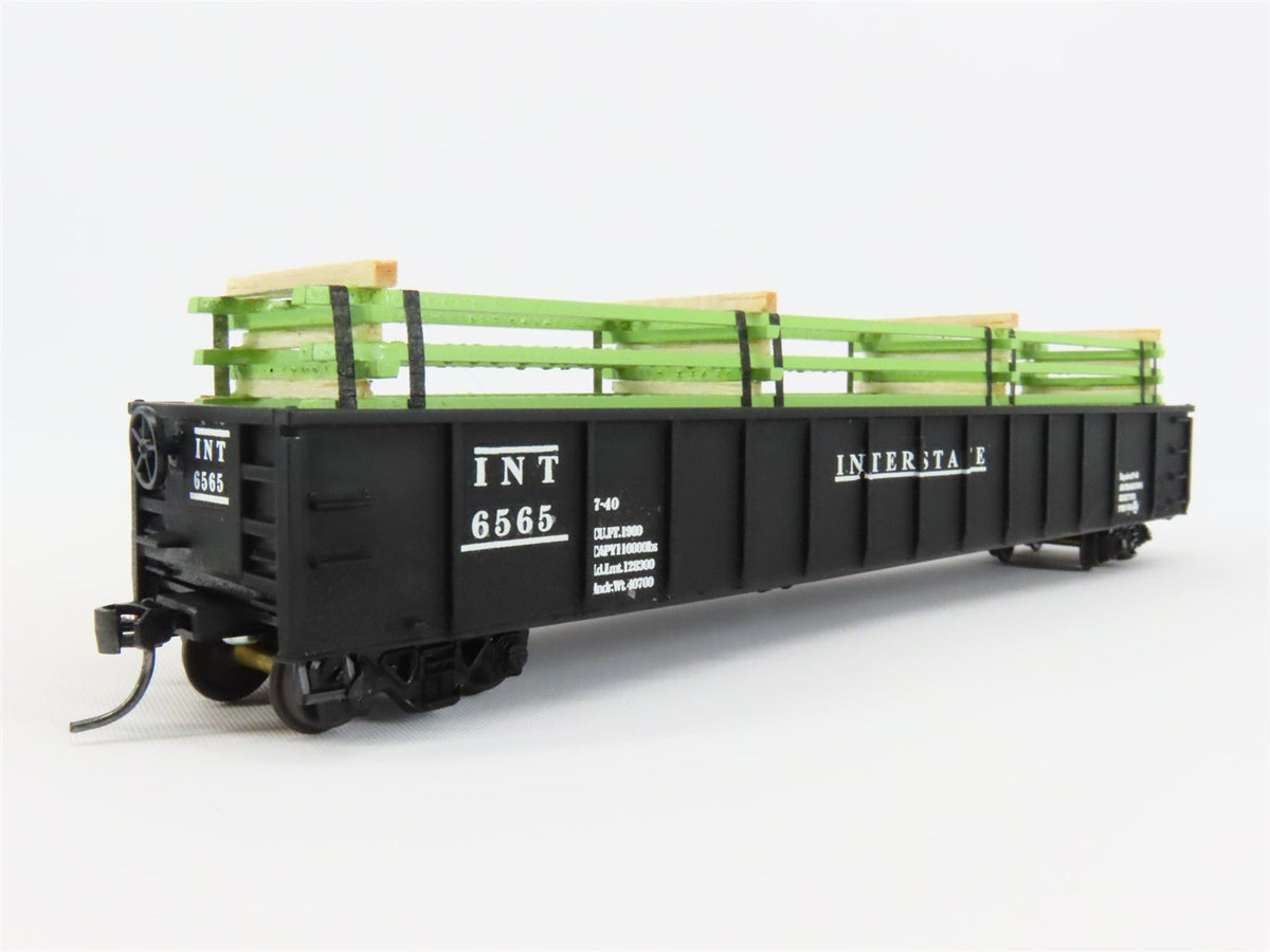 HO Scale Athearn INT Interstate 50&#39; Gondola Car #6565 Pro Custom w/ Load