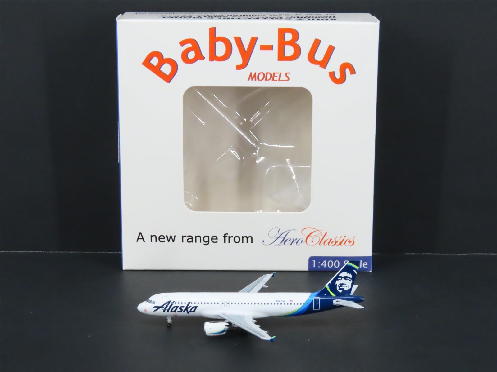 1:400 Aero Classics Baby-Bus AC19262 Die-Cast Alaska A320-214 Airbus N625VA