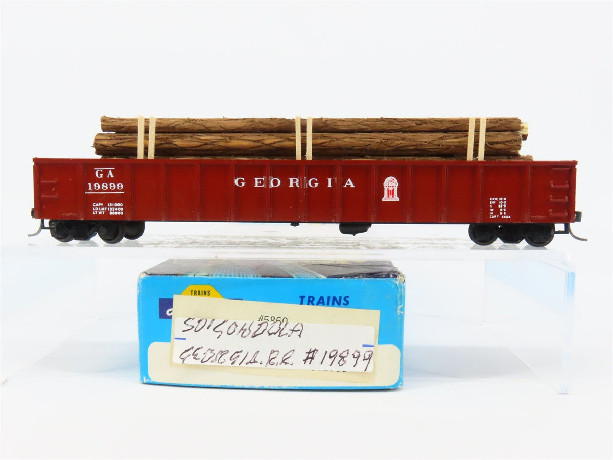 HO Scale Athearn GA Georgia Railroad 50&#39; Gondola Car #19899 Pro Custom w/ Load