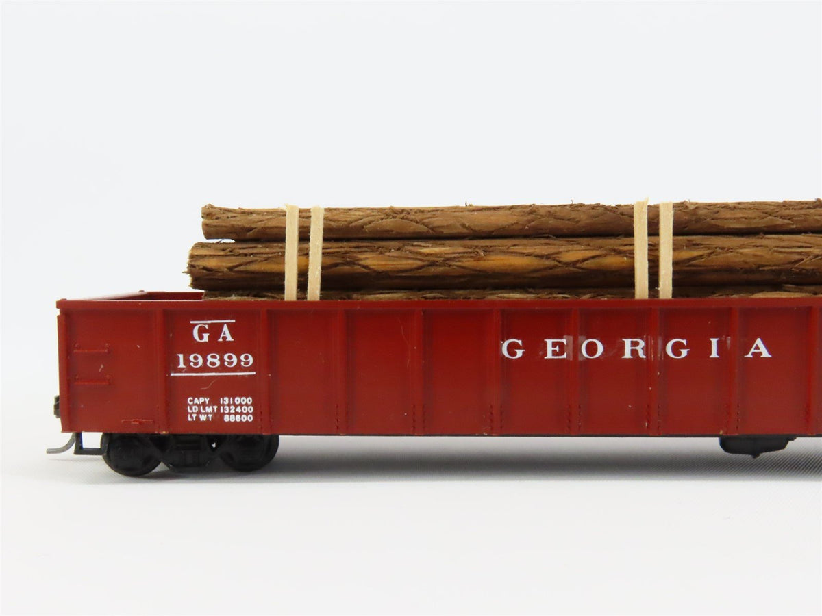 HO Scale Athearn GA Georgia Railroad 50&#39; Gondola Car #19899 Pro Custom w/ Load