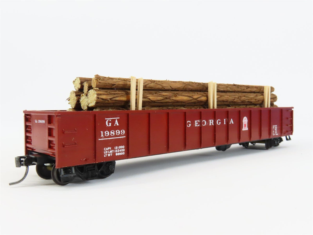 HO Scale Athearn GA Georgia Railroad 50&#39; Gondola Car #19899 Pro Custom w/ Load