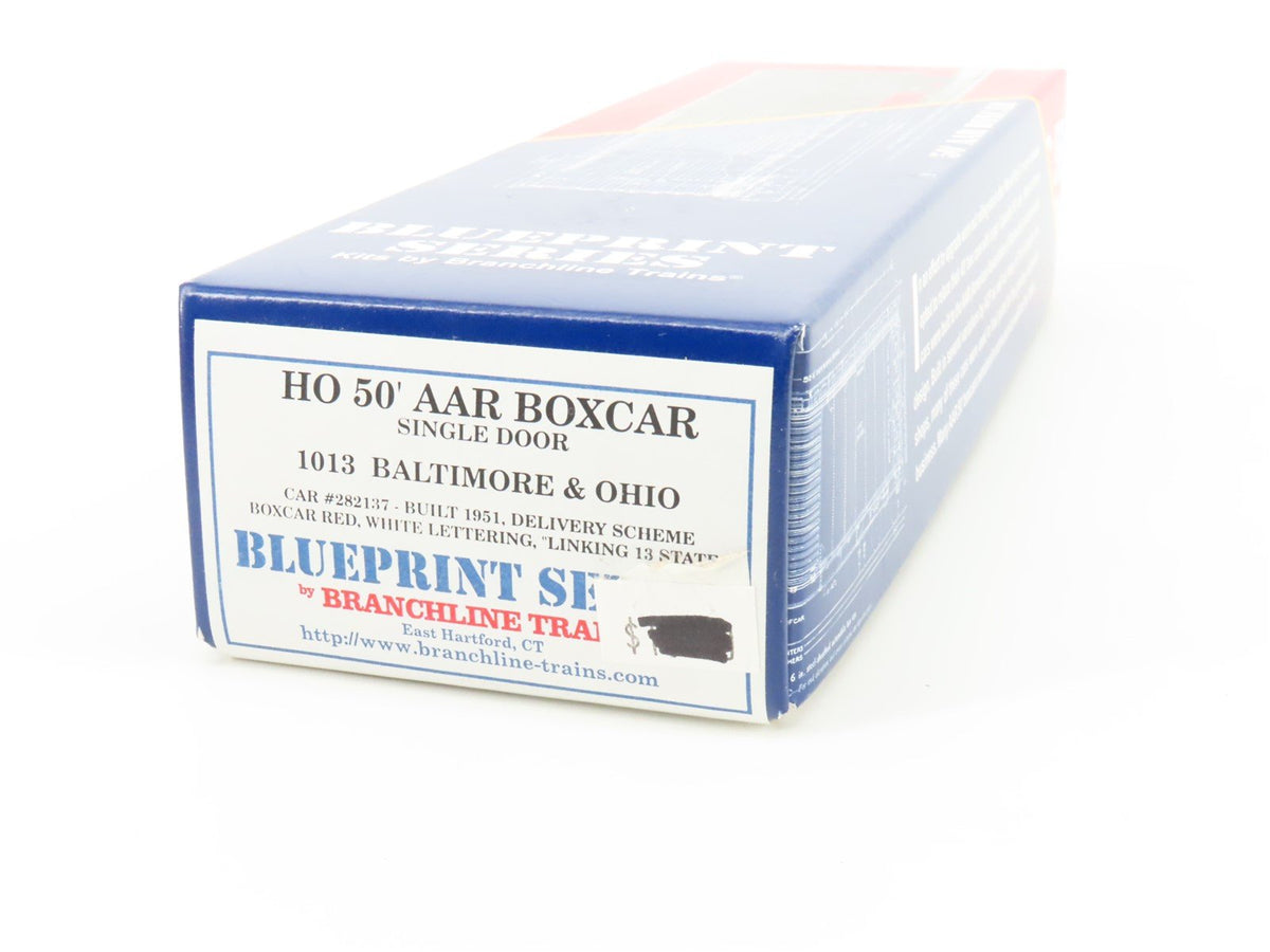 HO Scale Branchline Blueprint Kit #1013 B&amp;O Baltimore &amp; Ohio AAR Boxcar #282137