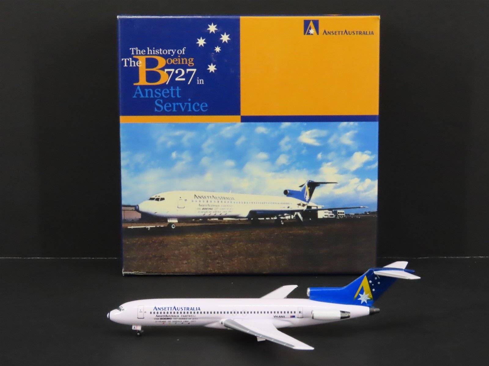 1:400 Dragon Wings 55465-03 Die-Cast Ansett Australia "Farewell" B-727 Aircraft