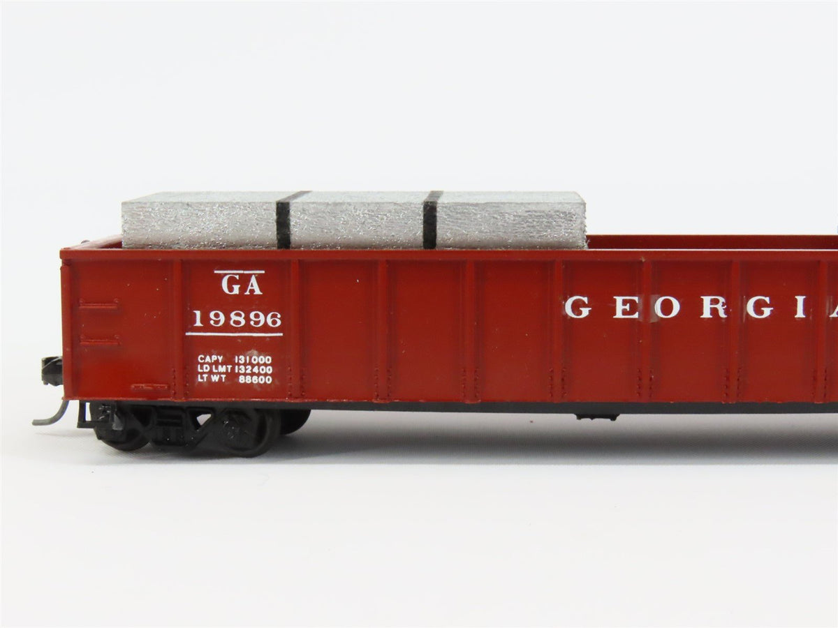 HO Scale Athearn GA Georgia Railroad 50&#39; Gondola Car #19896 Pro Custom w/ Load