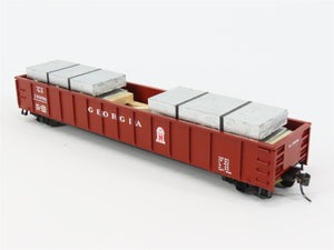 HO Scale Athearn GA Georgia Railroad 50' Gondola Car #19896 Pro Custom w/ Load