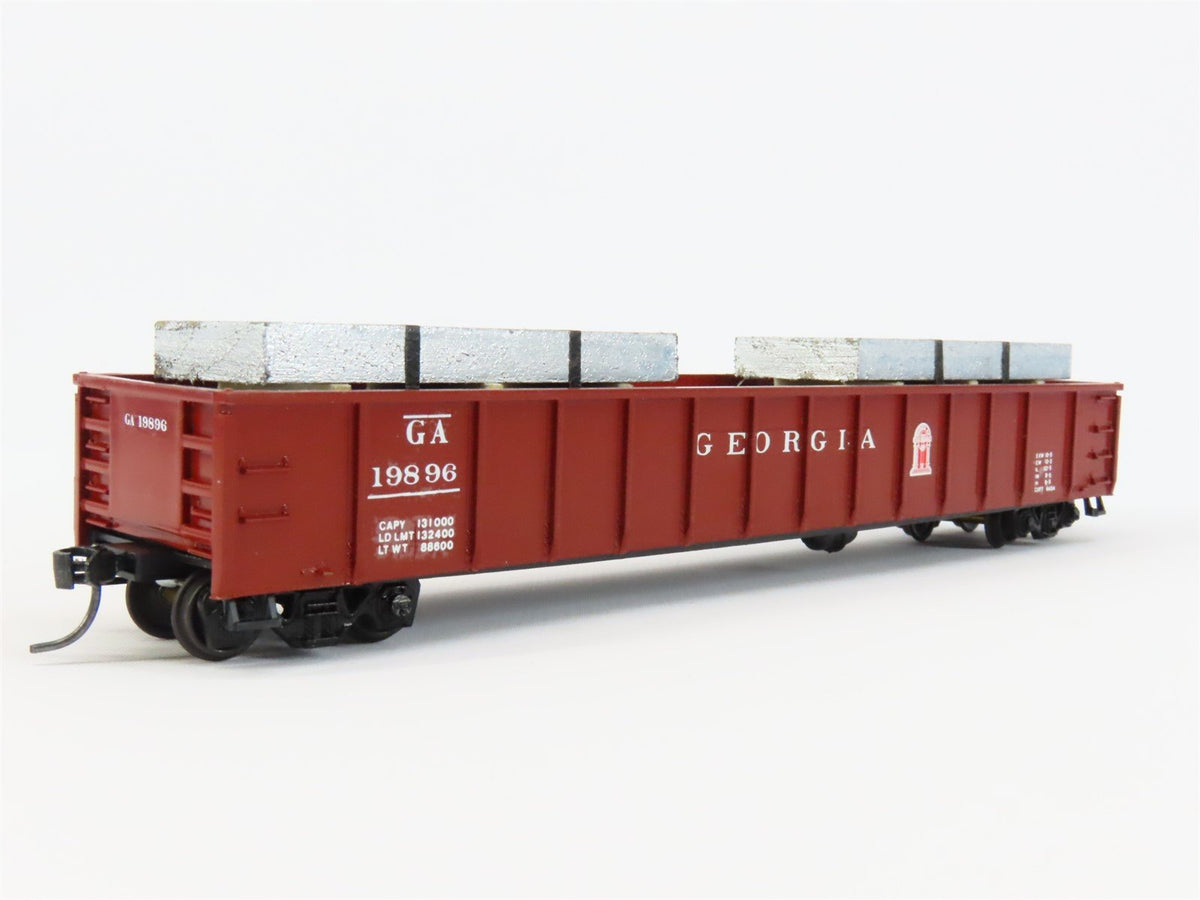 HO Scale Athearn GA Georgia Railroad 50&#39; Gondola Car #19896 Pro Custom w/ Load