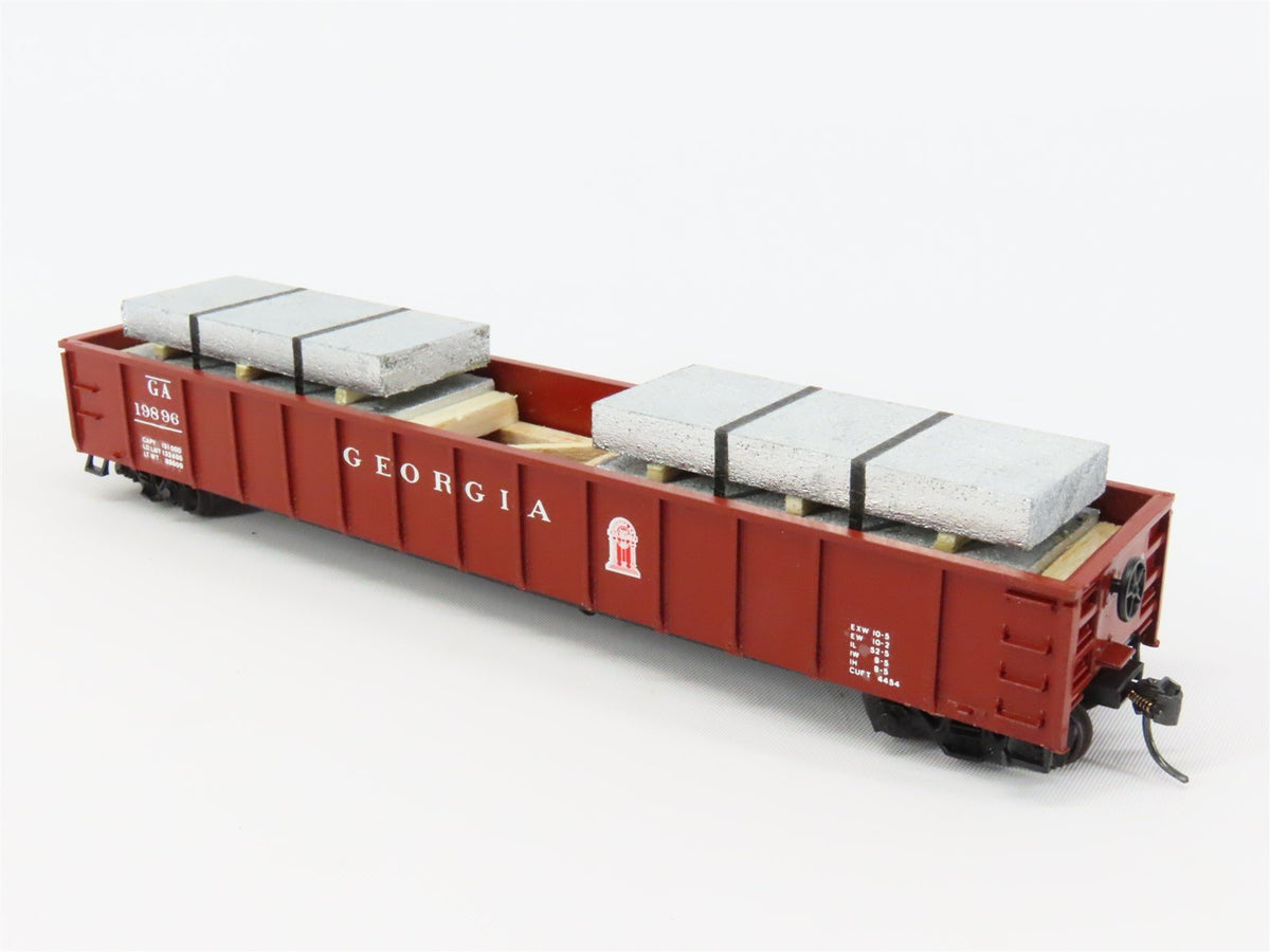 HO Scale Athearn GA Georgia Railroad 50&#39; Gondola Car #19896 Pro Custom w/ Load