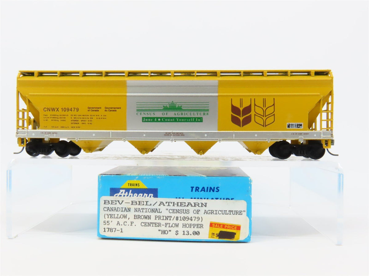 HO Scale Athearn 1787-1 CNWX Canadian National 4-Bay Hopper Car #109479