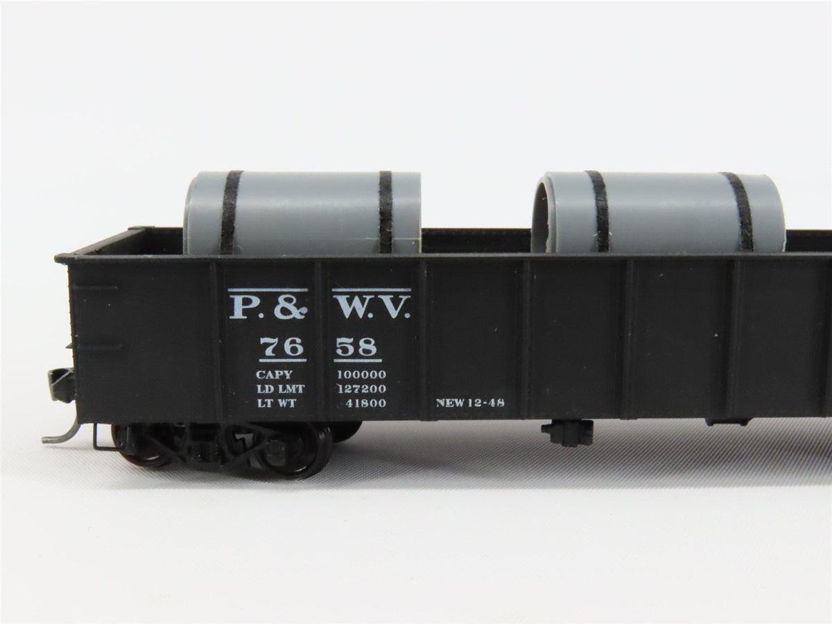 HO Athearn PWV Pittsburgh &amp; West Virginia 50&#39; Gondola Car #7658 w/ Custom Load