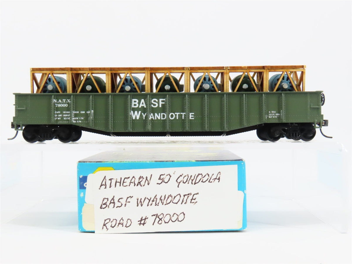 HO Scale Athearn NATX BASF Wyandotte 50&#39; Gondola Car #78000 Pro Custom w/ Load