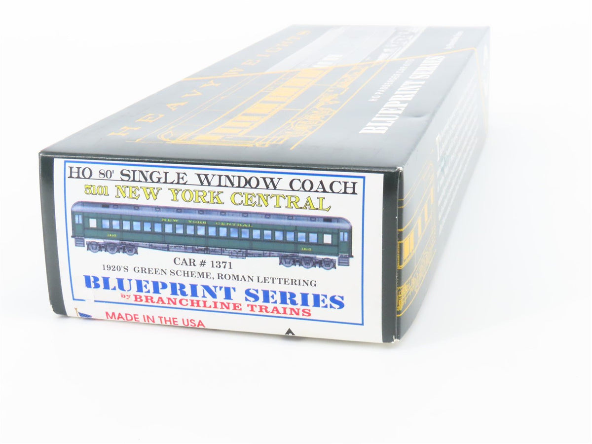 HO Branchline Blueprint Kit 5101 NYC 80&#39; Single-Window Coach Passenger Car #1371