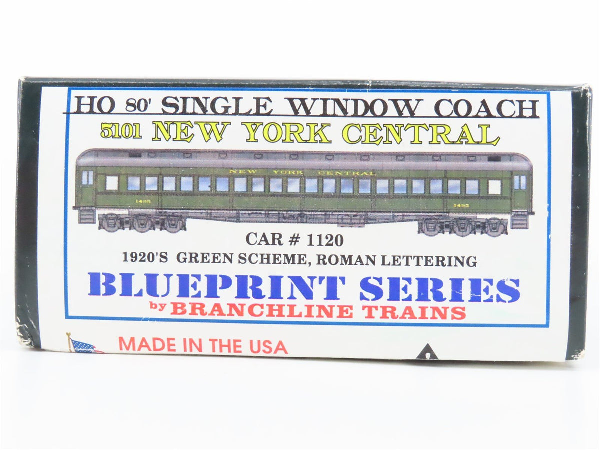 HO Branchline Blueprint Kit 5101 NYC 80&#39; Single-Window Coach Passenger Car #1120