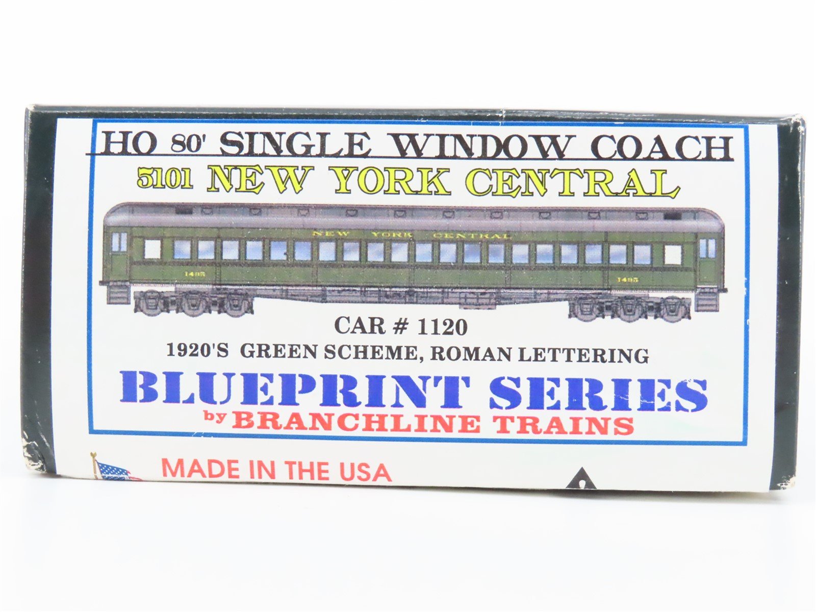 HO Branchline Blueprint Kit 5101 NYC 80' Single-Window Coach Passenger Car #1120