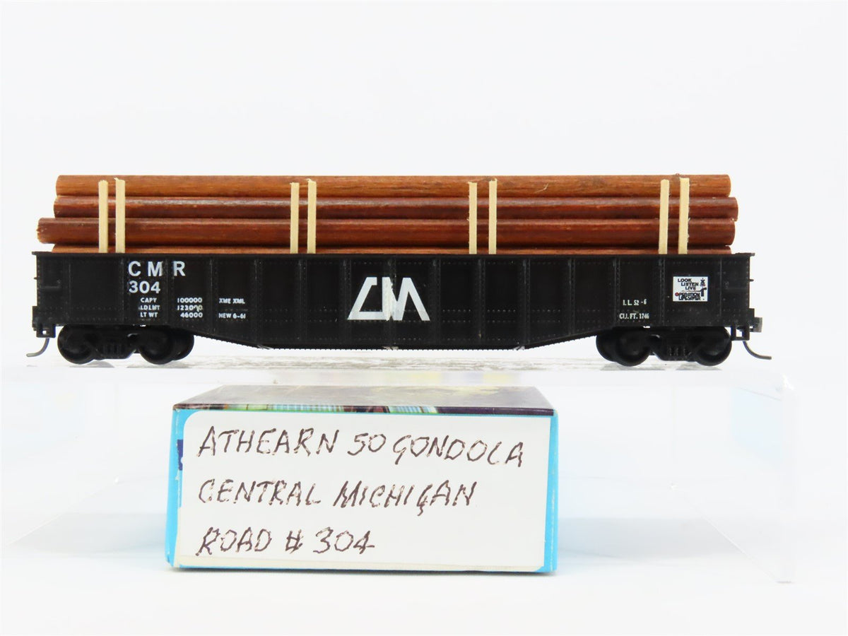 HO Scale Athearn CMR Central Michigan 50&#39; Gondola Car #316 Pro Custom w/ Load