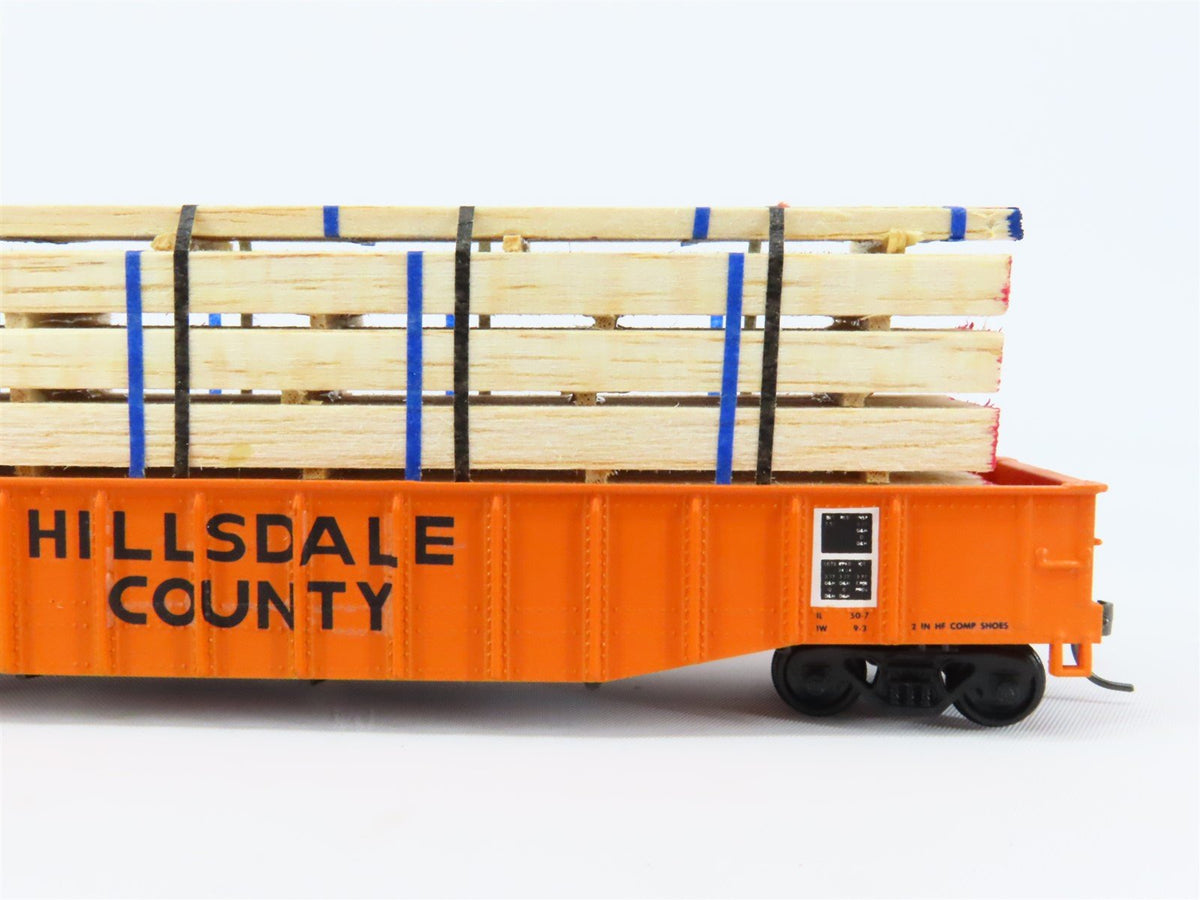 HO Scale Athearn HCRC Hillsdale Cty 50&#39; Gondola Car #1028 Pro Custom w/ Load