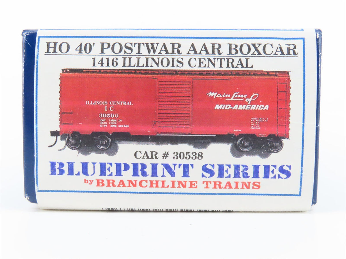 HO Branchline Blueprint Kit #1416 IC Illinois Central 40&#39; AAR Boxcar #30538