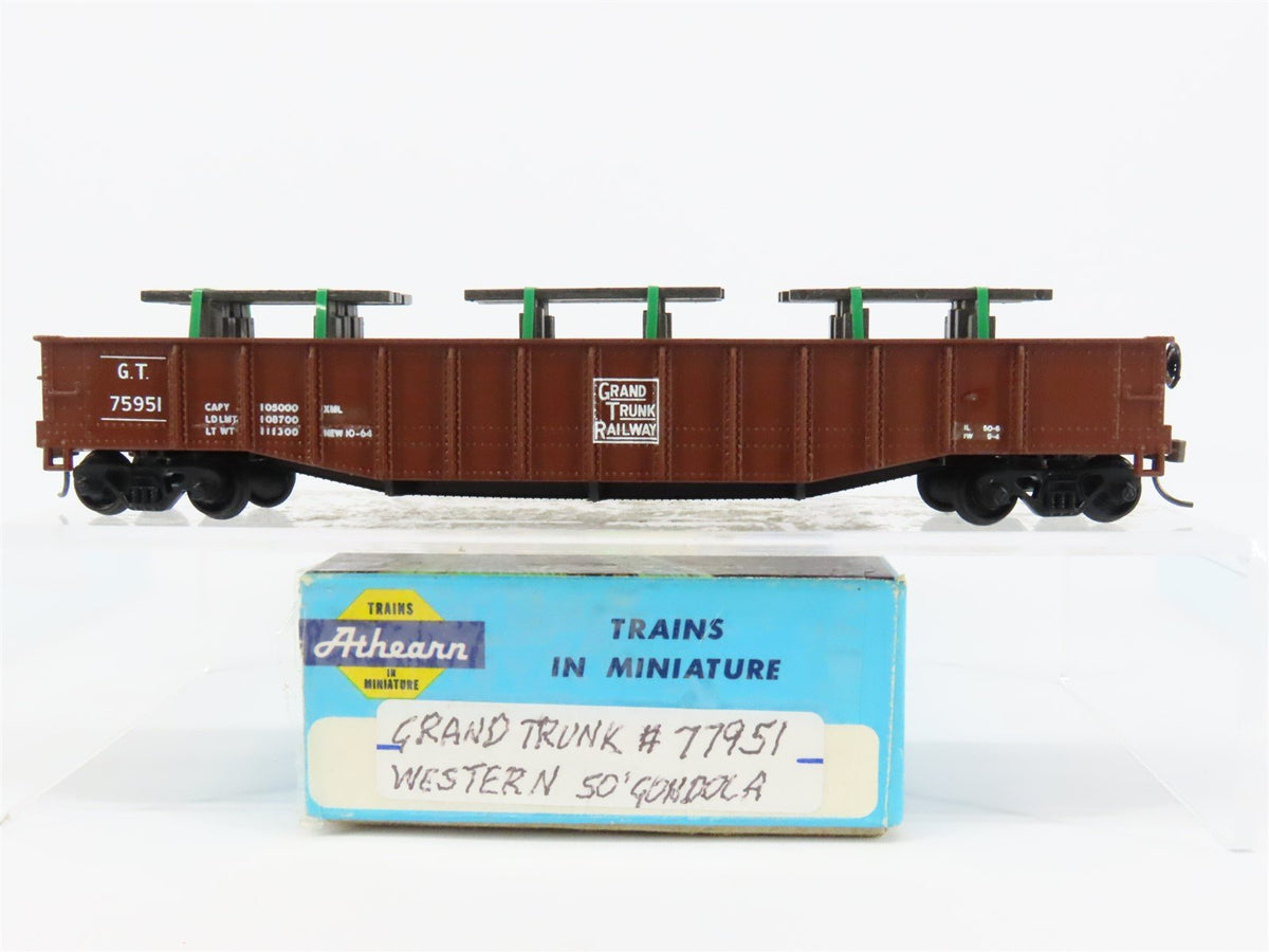 HO Scale Athearn GT Grand Trunk 50&#39; Gondola Car #75951 Pro Custom w/ Load