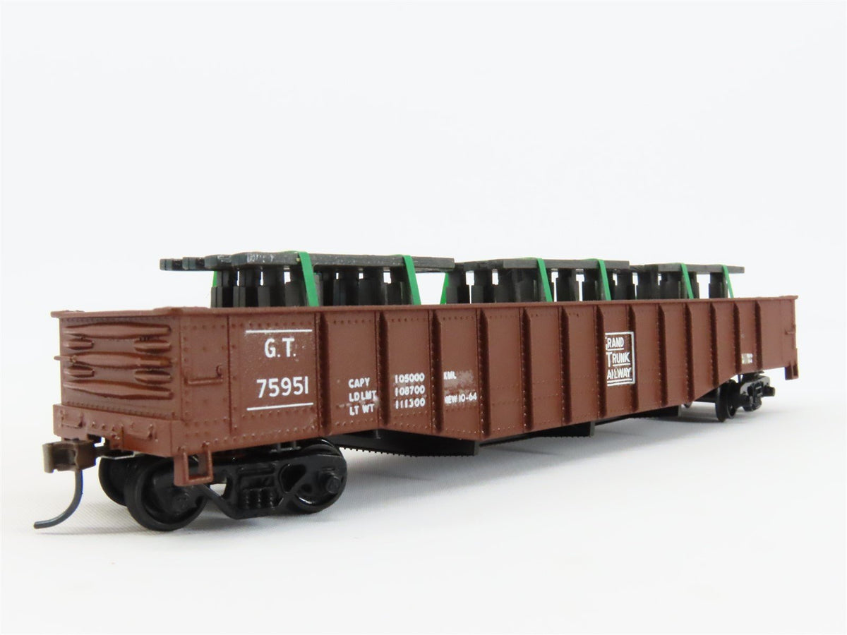 HO Scale Athearn GT Grand Trunk 50&#39; Gondola Car #75951 Pro Custom w/ Load