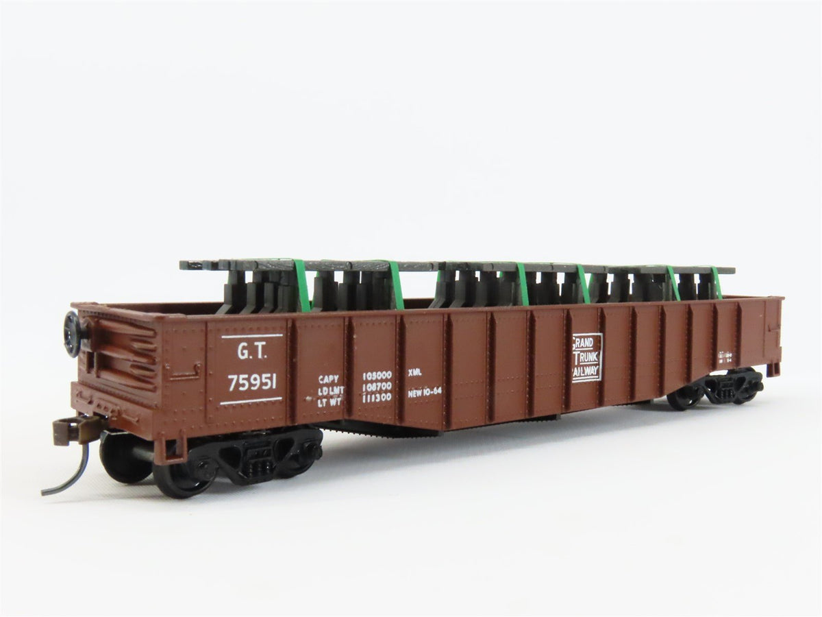 HO Scale Athearn GT Grand Trunk 50&#39; Gondola Car #75951 Pro Custom w/ Load