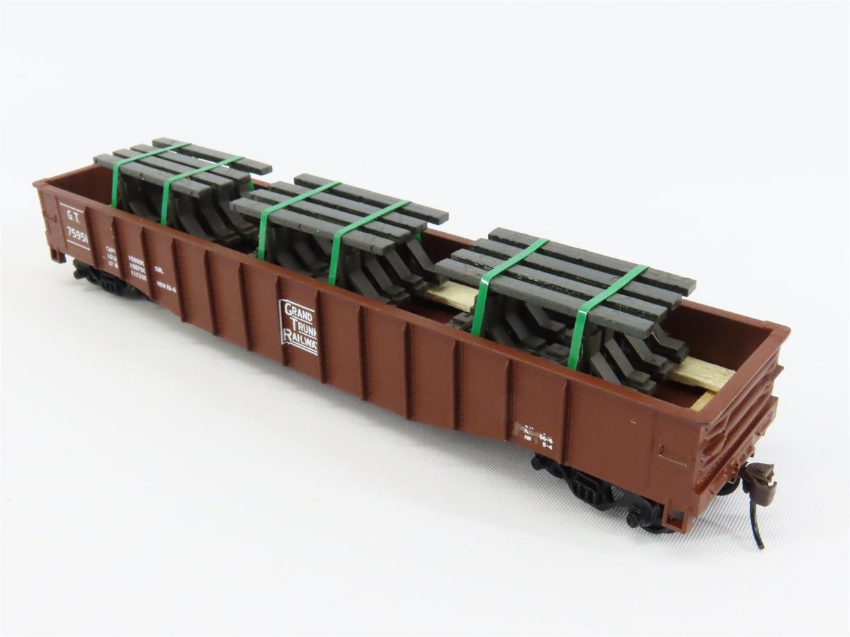 HO Scale Athearn GT Grand Trunk 50&#39; Gondola Car #75951 Pro Custom w/ Load