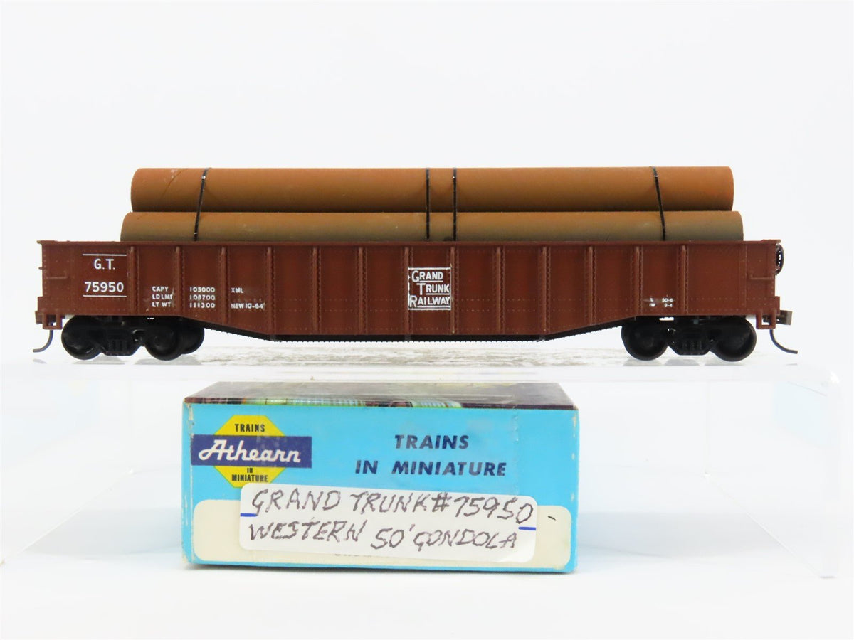 HO Scale Athearn GT Grand Trunk 50&#39; Gondola Car #75950 Pro Custom w/ Load