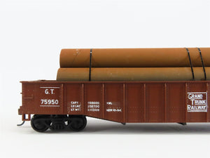 HO Scale Athearn GT Grand Trunk 50' Gondola Car #75950 Pro Custom w/ Load