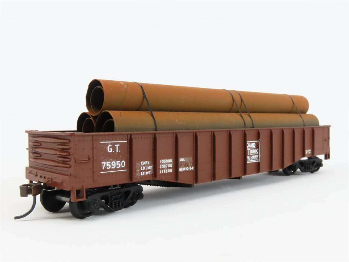 HO Scale Athearn GT Grand Trunk 50&#39; Gondola Car #75950 Pro Custom w/ Load