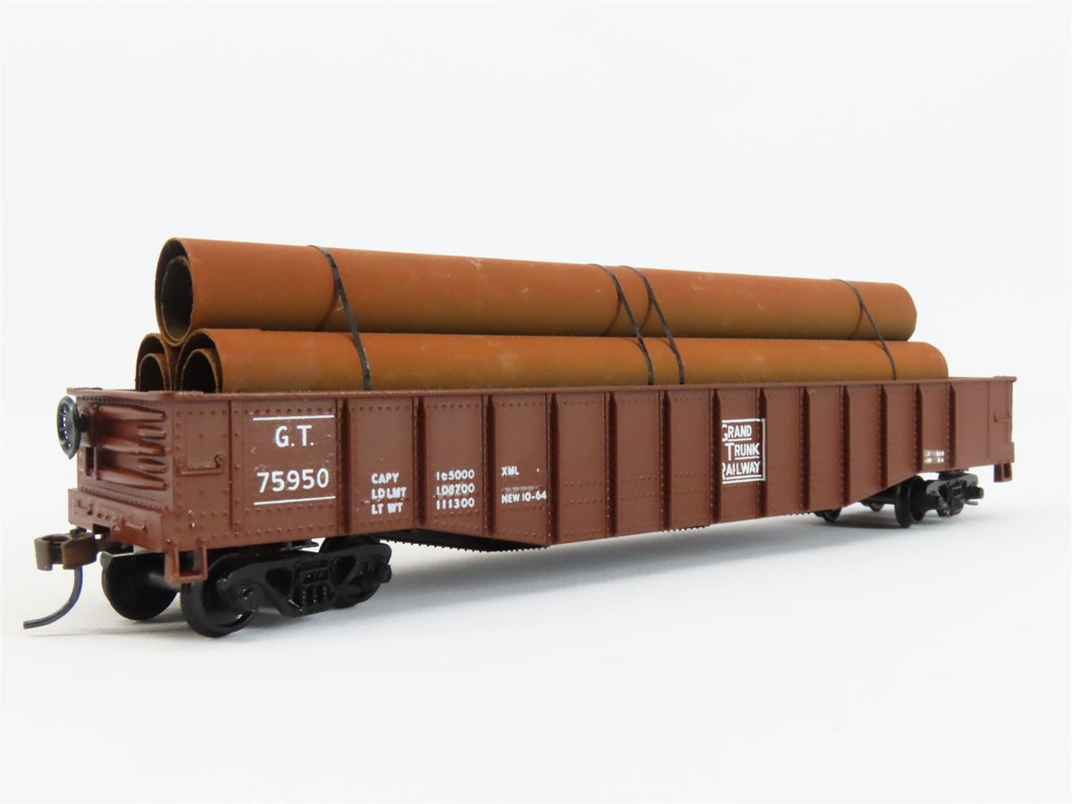 HO Scale Athearn GT Grand Trunk 50&#39; Gondola Car #75950 Pro Custom w/ Load