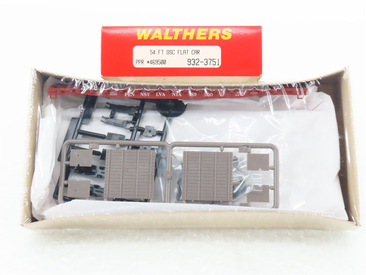 HO Scale Walthers Kit #932-3751 PRR Pennsylvania 54&#39; Flat Car #469500 - SEALED