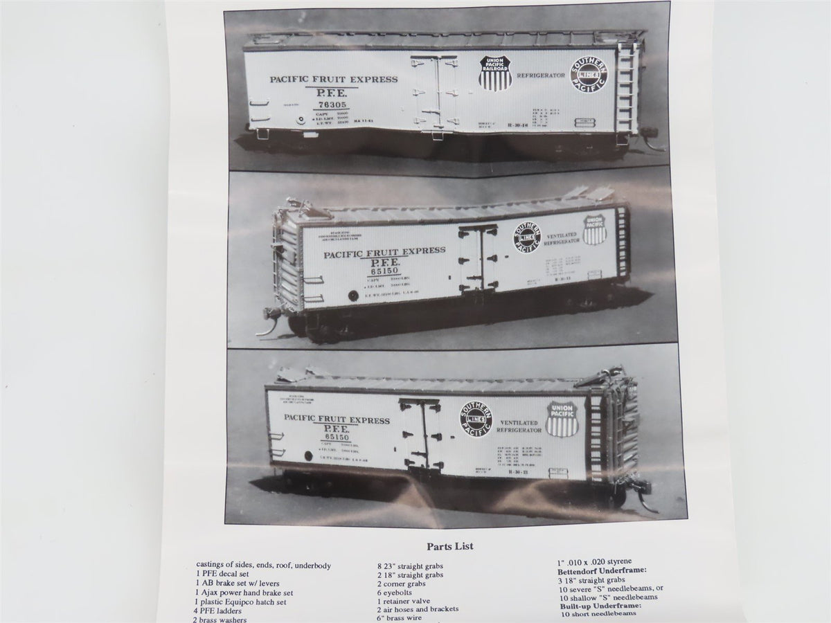 HO Sunshine Resin Kit #25.44 Undecorated PFE Pacific Fruit Exp R-30/40-19 Reefer