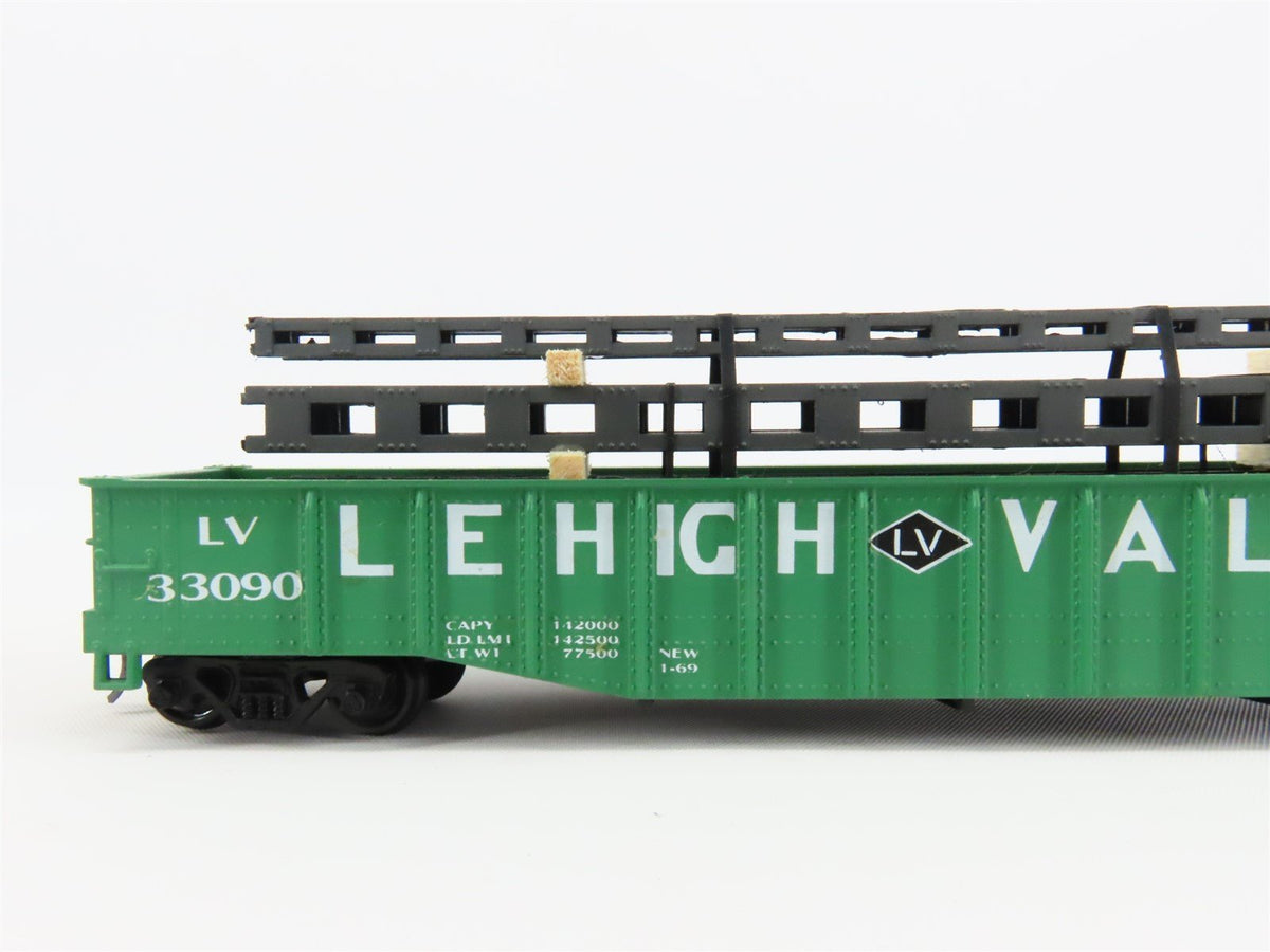 HO Scale Athearn LV Lehigh Valley 50&#39; Gondola Car #33090 Pro Custom w/ Load