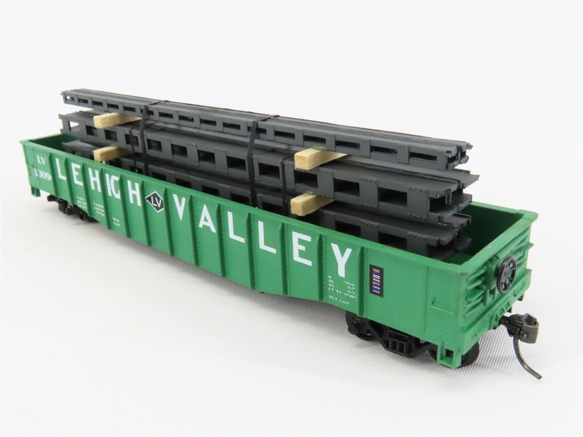 HO Scale Athearn LV Lehigh Valley 50&#39; Gondola Car #33090 Pro Custom w/ Load