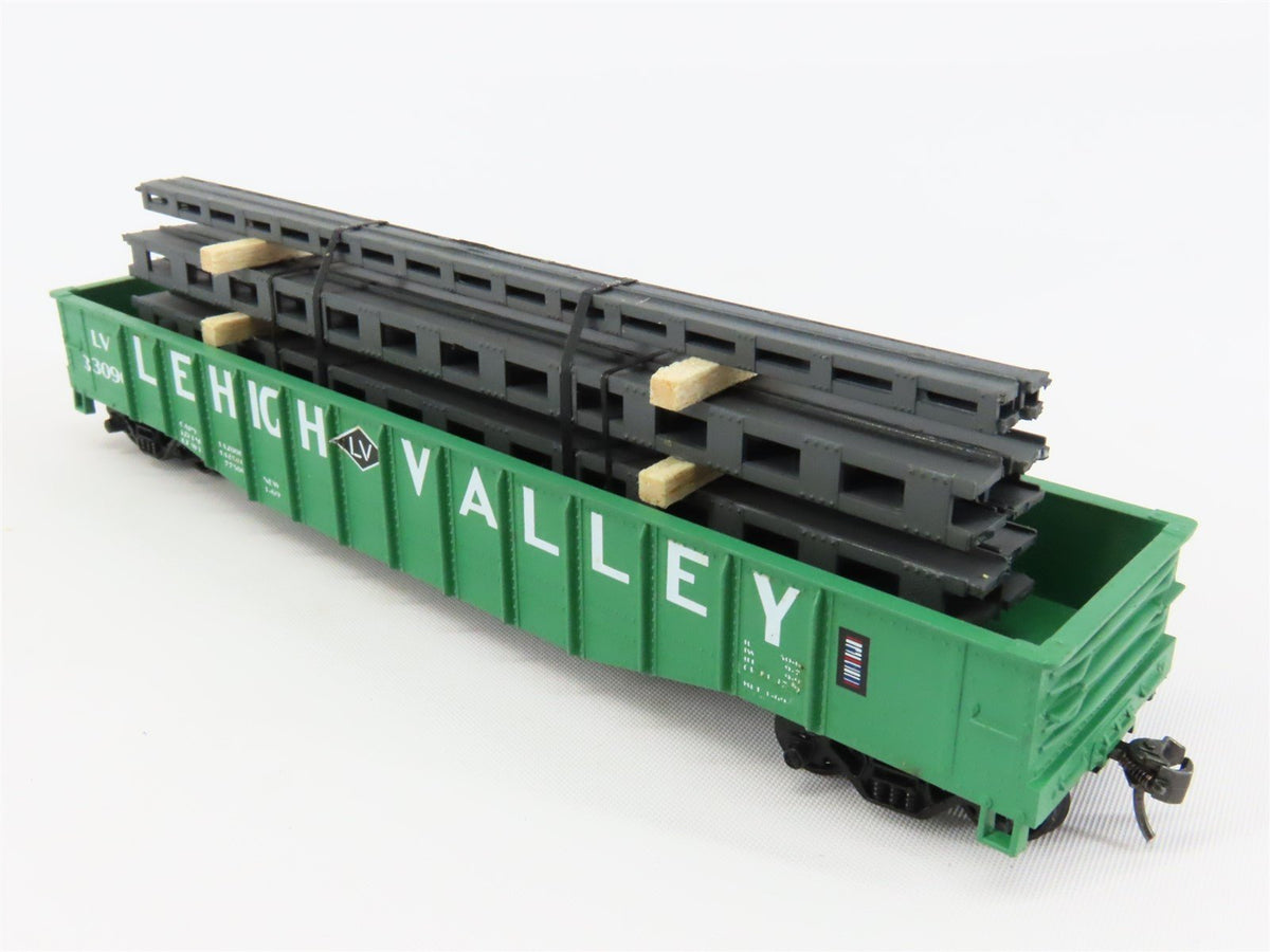 HO Scale Athearn LV Lehigh Valley 50&#39; Gondola Car #33090 Pro Custom w/ Load